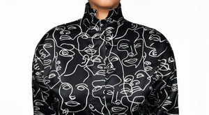 Abstract Faces Misses Blouse