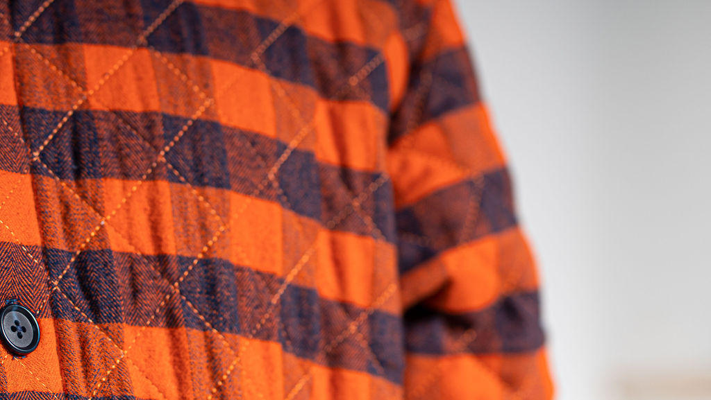 Quilted Buffalo Check Worker's Jacket